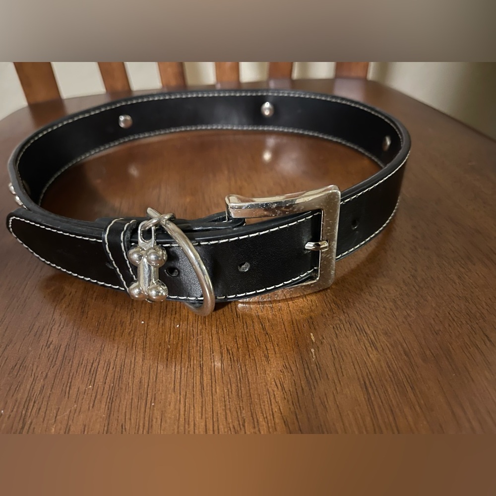Black dog collar size large